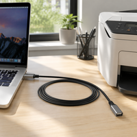 Câble d'extension USB 2.0 actif LUNG KAY, USB-A mâle vers femelle, amplificateur de signal, câble de données longue distance pour ordinateur, imprimante