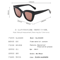 Lunettes de soleil pour femmes rétro de luxe 2025, monture large, lunettes tendance, œil de chat, polarisées, marque, lunettes en acétate épaisses faites à la main