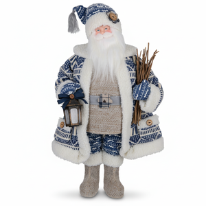 Nouveaux produits à succès, figurines de Père Noël vintage bleu foncé pour l'extérieur, Noël - Product Image 3