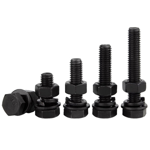 Vis à tête hexagonale en acier au carbone de qualité 8.8 avec écrous et rondelles, ensemble M4 M5 M6 M12, kit combiné de boulons et écrous à tête hexagonale - Product Image 4
