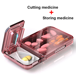 Cortador de pastillas multifunción y divisor Caja de compartimento de almacenamiento de medicamentos para sostener tabletas y cortar pastillas por la mitad - Product Image 2