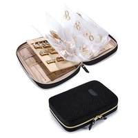 Sac de rangement Transparent pour bijoux de voyage, classeur à anneaux, organisateur, emballage personnalisé, sac de rangement pour bijoux de voyage
