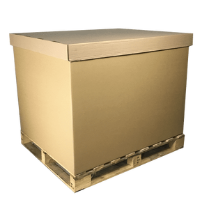 Cajas de paleta de cartón grandes reciclables resistentes personalizadas Cajas ranuradas impresas OEM de doble pared Gaylord Durable y confiable - Product Image 4