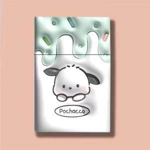 Étui à cigarettes et <span class=keywords><strong>briquet</strong></span> 3D Kuromi Kitty de dessin animé, <span class=keywords><strong>briquet</strong></span> à gaz butane coupe-vent à <span class=keywords><strong>flamme</strong></span> <span class=keywords><strong>rose</strong></span> - Product Image 6