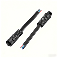 Connecteur étanche IP67 à fiche plate M12 5A en cuivre FPC RF UHF pour système d'énergie solaire PCB 3P