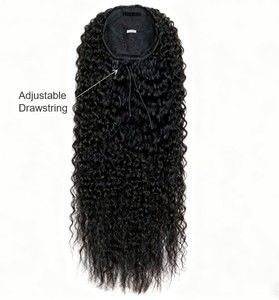 เอมี่เกิร์ล วิกผมแท้เวียดนาม 100% เรมี่ แบบไม่มีเชือกผูก ผลิตด้วยเครื่องจักร  แบบดับเบิ้ลดรอน  ทรงแอฟโฟร  ความหนาแน่น 180% สีดำ - Product Image 5