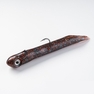 DN 115mm 30g 2 unids/caja Jig Head señuelo de plástico suave cebo de pesca de lubina TPR cebo suave tubo gusano señuelo de pesca - Product Image 3