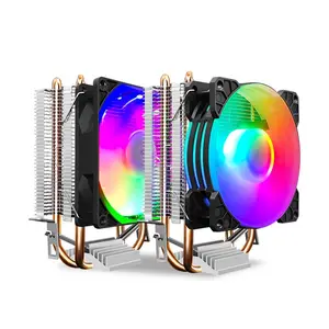 卸売COOLMOONゲーミングコンピューターpccpu AMD i3ファンクーラーrgbデュアル銅CPU冷却ヒートシンクCPUクーラー銅に適しています
