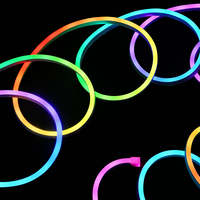 Bande LED néon RGBIC universelle, alimentée par USB, tube flexible en PVC 7x14mm 5m, synchronisation musicale, contrôle par application, bande lumineuse en forme de corde, IP67