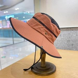 Sombrero de pescador con protección solar de ala ancha, sombrero de verano plegable y transpirable para exteriores, para hombres y mujeres, color caqui - Product Image 3