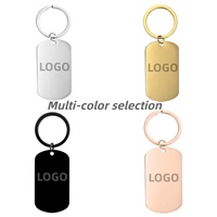 Individueller Metall Schlüsselanhänger Edelstahl Hundemarke Schlüsselring Lasergravur Logo Personalisiert Geschenk