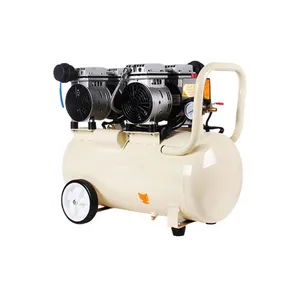 Customized Voltage 110v 0.55KW 1.1KW 65L 120L White Portable Oil Free Air Compressors For Painting And Pneumatic Tools