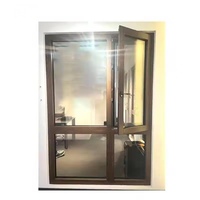 Fenêtre à battant double à cadre en bois recouvert d'aluminium, moderne, horizontale, fixe, anti-effraction, insonorisée, de luxe, certifiée Energy Star