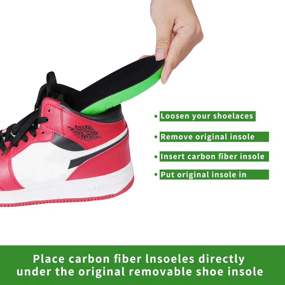 OEM Carbon Fiber Insoles Arch Support Sports Insoles Puncture-Resistant Basketball Pu Shoe Insoles