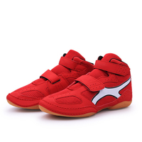 Chaussures de boxe et de lutte professionnelles de haute qualité pour enfants Tissu en maille respirant avec logo personnalisé Vente en gros d'usine pour garçons