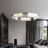 Nordique Moderne Crème Style Salon Creative Restaurant Rectangulaire Lumière De Luxe Chambre Pendentif Lumière