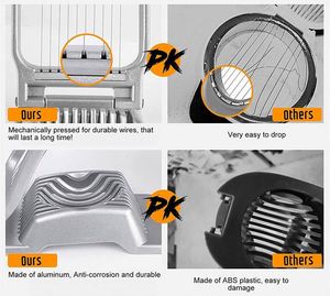 <b>Egg</b> Slicer for Hard Boiled Stainless Steel Wire <b>Egg</b> Slicer Dishwasher Safe for <b>Egg</b> Strawberry Soft Fruit - Product Image 5