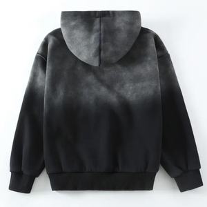 Sudadera con Capucha Unisex, Lavada al Ácido, con Degradado de Color, Informal, Holgada, con Bolsillo Tipo Canguro, Cómoda, de Manga Larga - Product Image 2