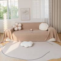 Couverture de canapé en fourrure pelucheuse de luxe, style simple et tendance, pour salon, taille personnalisée, protection de canapé tendance