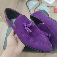 Mocassins à pampilles en faux daim à bout pointu, décontractés et élégants, pour hommes
