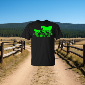 Camiseta You Listened To Rfk Jr Oregon Trail con estampado negro y verde - Product Image 1