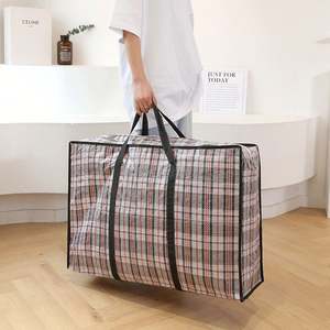 Reusable PP Woven <b>Moving</b> <b>Bags</b> <b>for</b> <b>Clothes</b> Oversize Waterproof Storage <b>Bags</b> with Zippers - Product Image 5