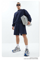 Ensemble sweat à capuche polaire CNSHELL 345 g/m² tendance hiver couleur unie, col montant, coupe ample et short