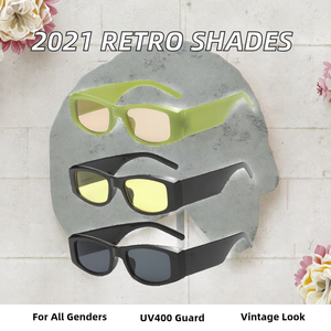 Retro Trendy Square Sunglasses for Men and Women Custom <b>Black</b> Plastic Lentes De Sol UV400 Optics Sun <b>Shades</b> - Product Image 3
