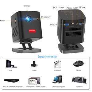 Projecteur DLP OEM pour <span class=keywords><strong>P19</strong></span> LED, mini projecteur intelligent pour camping en extérieur, Full HD 4K, avec batterie 7800mAh et WIFI - Product Image 2