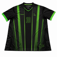 Camiseta de Fútbol Edición Fan, Cuello en V, Manga Corta, Transpirable, Secado Rápido, Anti-UV, 100% Poliéster, Unisex, Corte Holgado, Impresión Digital Personalizada