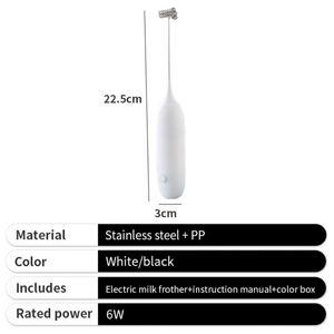 เครื่องตีฟองนมสีขาวแบบพกพา สแตนเลสไร้สาย สำหรับโปรโมชั่น ขายดี - Product Image 2