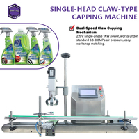 Capsuleuse électrique semi-automatique à tête unique haute précision pour bouteilles pulvérisatrices à gâchette, bouchons à pompe en plastique, corps en acier inoxydable 304