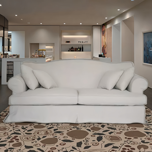 Pháp hamptons phong cách Đồ nội thất linen vải vịt lông thoải mái cắt <span class=keywords><strong>couch</strong></span> sofa Set - Product Image 3