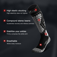 Chaussettes de Compression Montantes GOLOVEJOY DWZ04 Unisexe pour la Course, le Marathon, le Sport, le Football et le Ski
