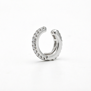 Pendientes de Diamantes Cultivados en Laboratorio, Corte Brillante Redondo, Oro Blanco, Estilo Eternidad, para Bodas, Aniversarios y Fiestas - Product Image 1