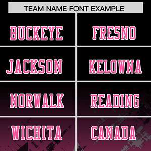 Maillot de football américain personnalisé noir et rose avec dégradé d'étoiles - Product Image 3