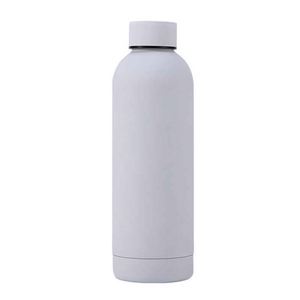 Minimalist Stainless Steel Vacuum Insulated Water <b>Bottle</b> Round Travel <b>Flask</b> Double Wall Thermos 24 Hour Heat Retention - Product Image 1