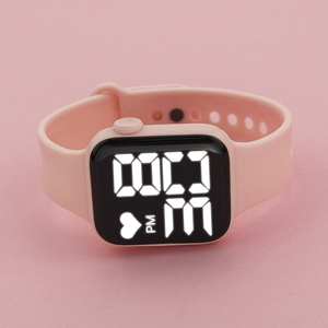 Vendita calda bambini a buon mercato sport bel tocco <span class=keywords><strong>polso</strong></span> <span class=keywords><strong>digitale</strong></span> LED quadrato specchio faccia ragazza ragazzo LED tocco <span class=keywords><strong>orologio</strong></span> in Silicone $ - Product Image 3