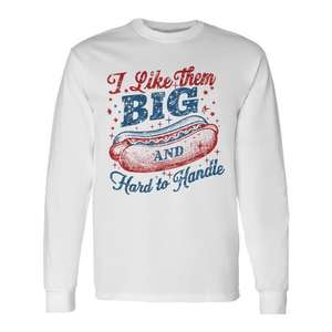 T-shirt à manches longues Wiener du 4 juillet, j'aime les modèles grands et résistants - Product Image 1