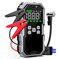 Démarreur de batterie de voiture ODM personnalisé 1000A 10000mAh 12V 6-en-1 avec gonfleur de pneus, lampe torche LED et jauge de pression numérique