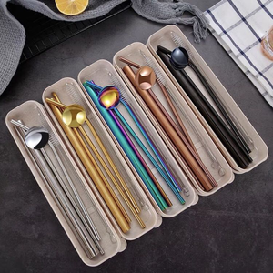 หลอดดูดน้ำผลไม้สมูทตี้โลหะ 20 ออนซ์  หลอดสแตนเลสแบบมีโลโก้สั่งทำ  ขนาด 8.5 นิ้ว - Product Image 6