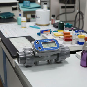 Sıvı su sayacı için türbin akış ölçer ile 2 inç PVC dijital LCD ekran 60-lpm elektronik su akış ölçer - Product Image 5