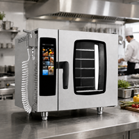 Four à vapeur électrique combiné avec circulation uniforme de l'air chaud, commande tactile numérique pour boulangerie, restaurant et cuisine centrale
