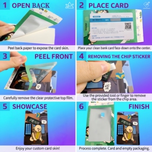 Fundas Personalizadas para Tarjetas de Débito, Antiarañazos, Sin Burbujas, Removibles, Posicionables, Adhesivo de Anime para Tarjetas de Crédito, Cubierta para Tarjetas Bancarias - Product Image 3