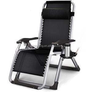 Chaise lune pliable inclinable avec structure en <span class=keywords><strong>bois</strong></span> et tissu Oxford, portable, pour la plage, la piscine, le patio, le salon, le parc - Product Image 4