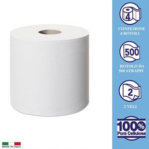 Carta Igienica BulkySoft Classic Compatta, 4 Rotoli, 500 Fogli, 2 Veli, Pura Cellulosa - Product Image 3