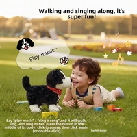 Chien robot intelligent en peluche électrique avec simulation de mot de passe, modèle JP005/JP006, rembourrage en coton PP
