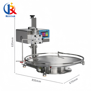 <span class=keywords><strong>Machine</strong></span> de remplissage quantitative à table rotative, contrôlée par écran tactile, <span class=keywords><strong>pour</strong></span> liquides à haute viscosité (miel, yaourt, ketchup) - Product Image 5