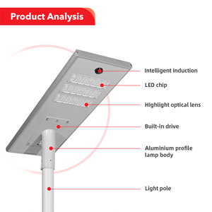 Farola Led Solar para exteriores, farola de aluminio de alta potencia Ip65, todo en uno, calidad de fábrica, 100w, 150w, 200w, 250w - Product Image 3