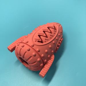 Çevre dostu Pet köpek interaktif silikon kauçuk besleme yavaş besleyici diş temizleme kaçak oyuncak - Product Image 1